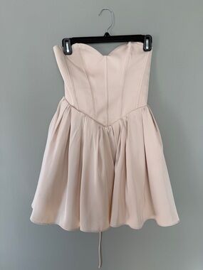 Oh Polly Strapless corset Sweetheart Mini Dress